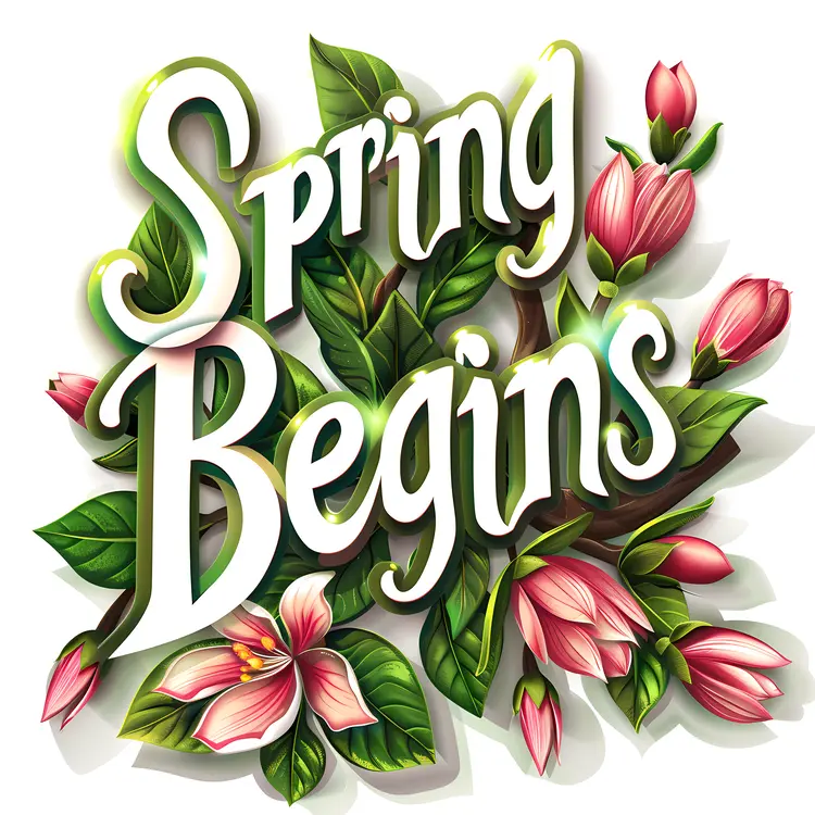 Spring Begins with Blossoming Flowers