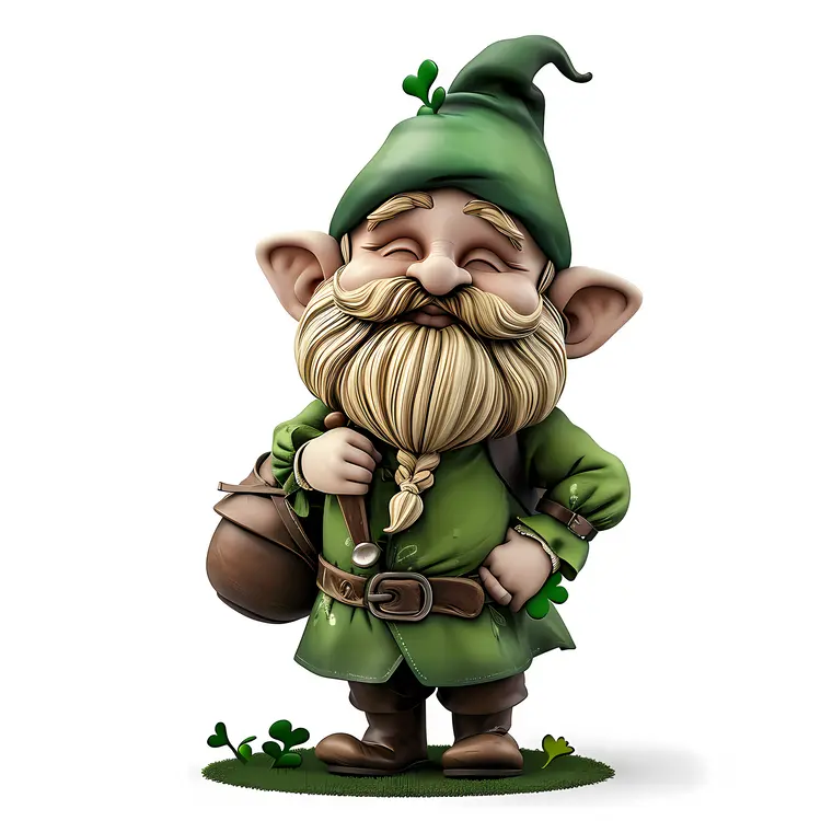 Green Gnome with Bag