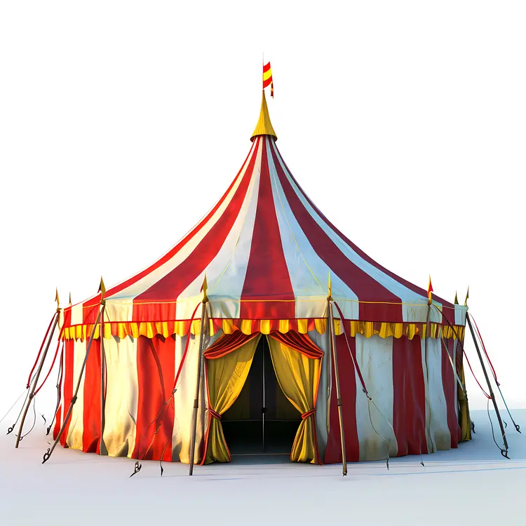 Red and White Circus Tent