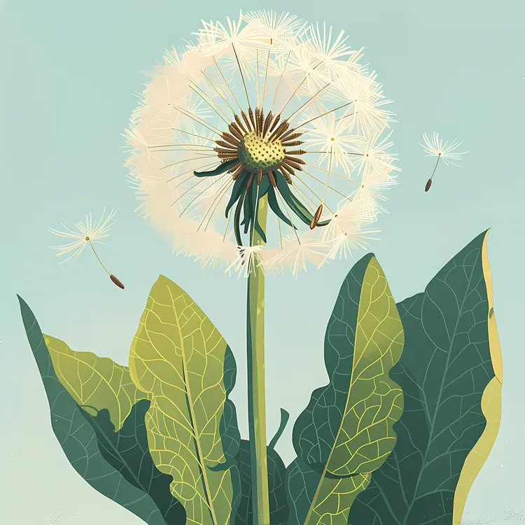 Dandelion Flower with Seeds
