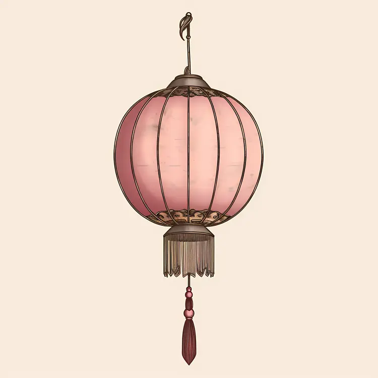 Elegant Pink Lantern for Chinese New Year