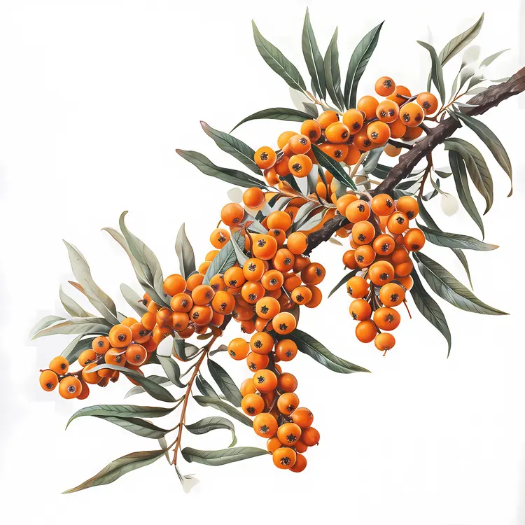 Orange Berries on a Branch
