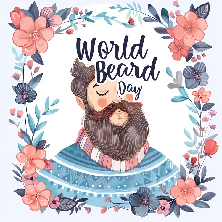 Bearded Man Illustration for World Beard Day