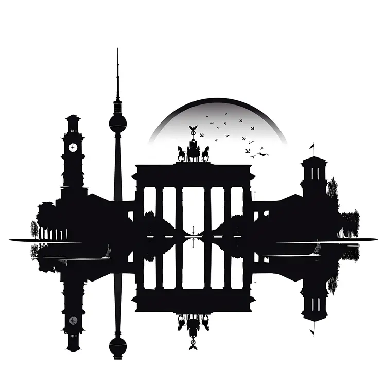 Black and White City Landmark