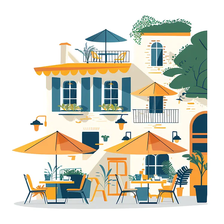 Charming Doodle House with Outdoor Cafe