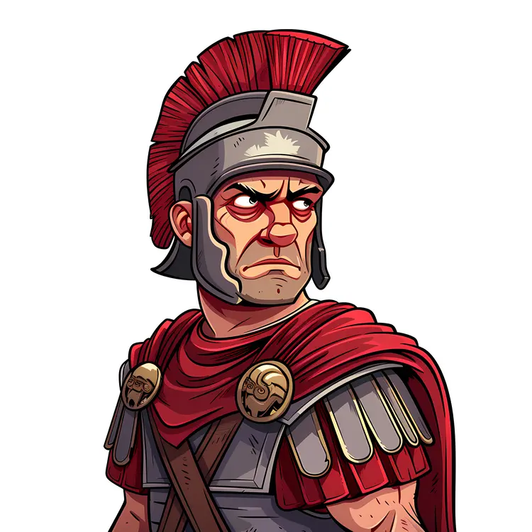 Roman Soldier with Intense Gaze