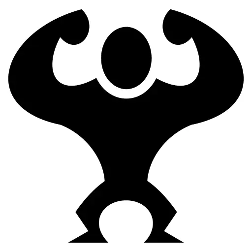 Cartoon Muscular Silhouette