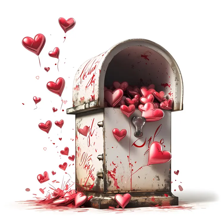 Heart Overflowing Mailbox for Valentine's Day