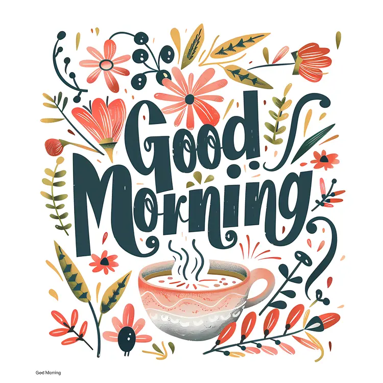 Warm Floral Good Morning Greeting