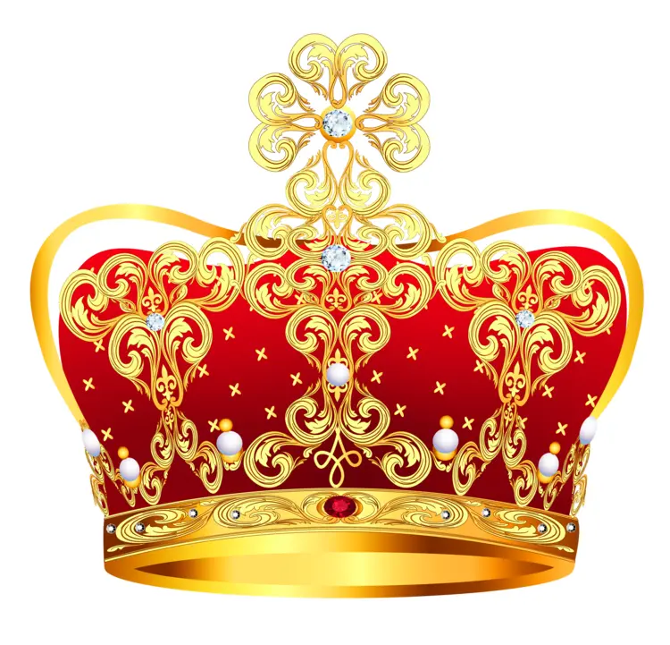Ornate Red and Gold Royal Crown