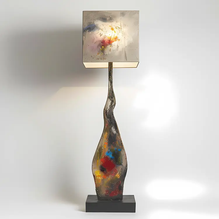 Artistic Table Lamp with Colorful Base