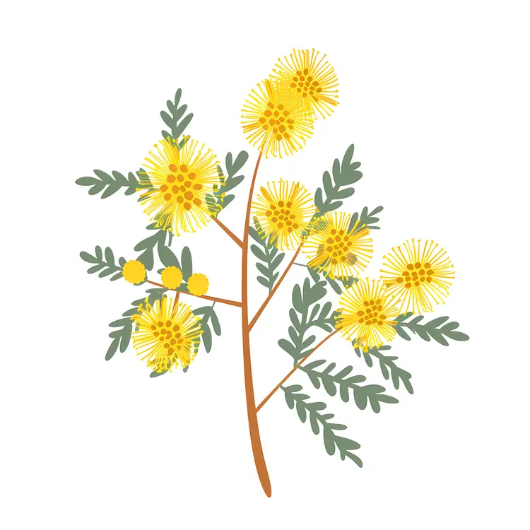 Yellow Flowers with Green Leaves