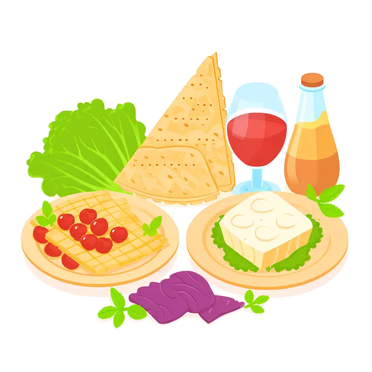 Cheese and Crackers with Tomato and Lettuce