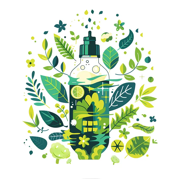 Eco-friendly Water Bottle with Leaves