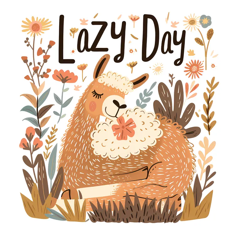 Lazy Day Llama Relaxing