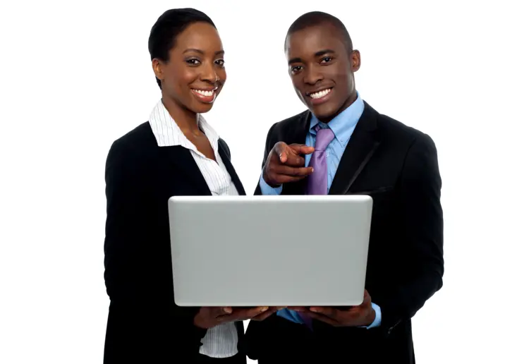 Business Team with Laptop