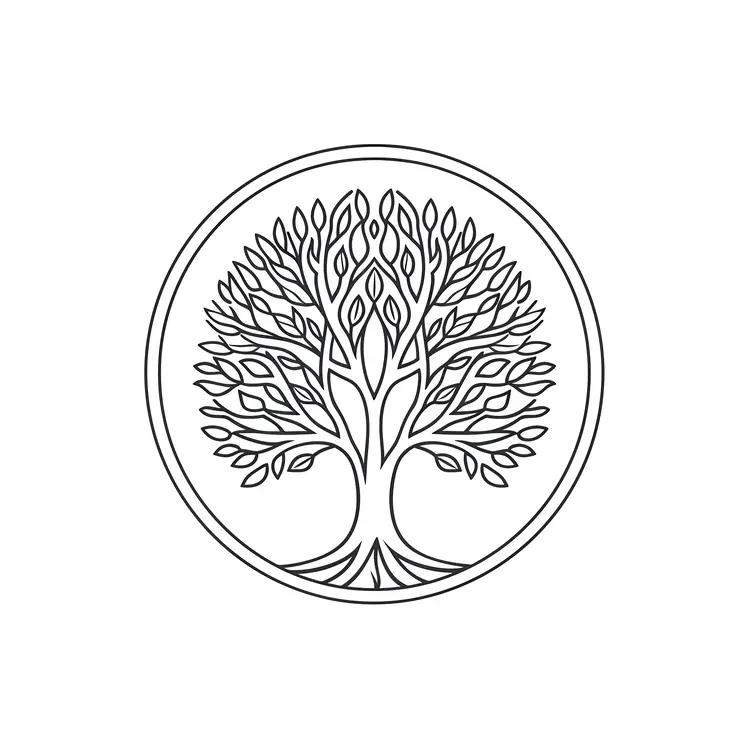 Black and White Tree of Life