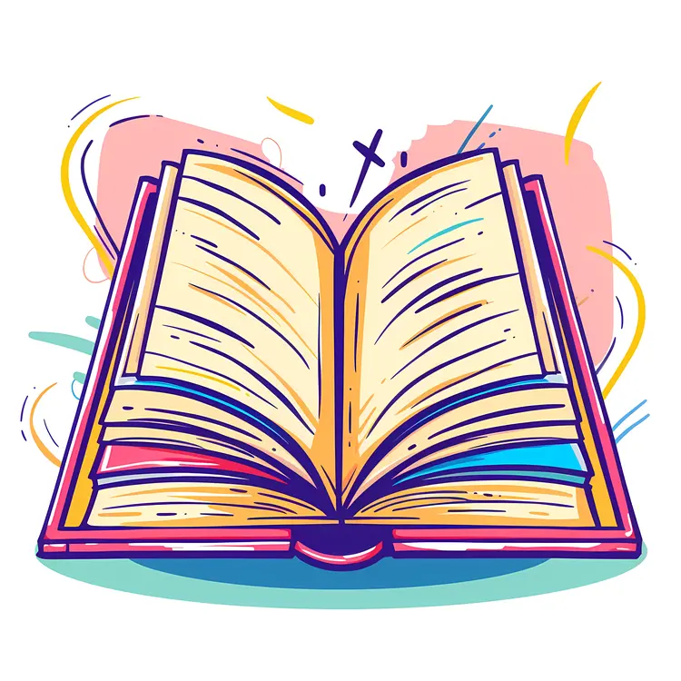 Colorful Open Book Illustration