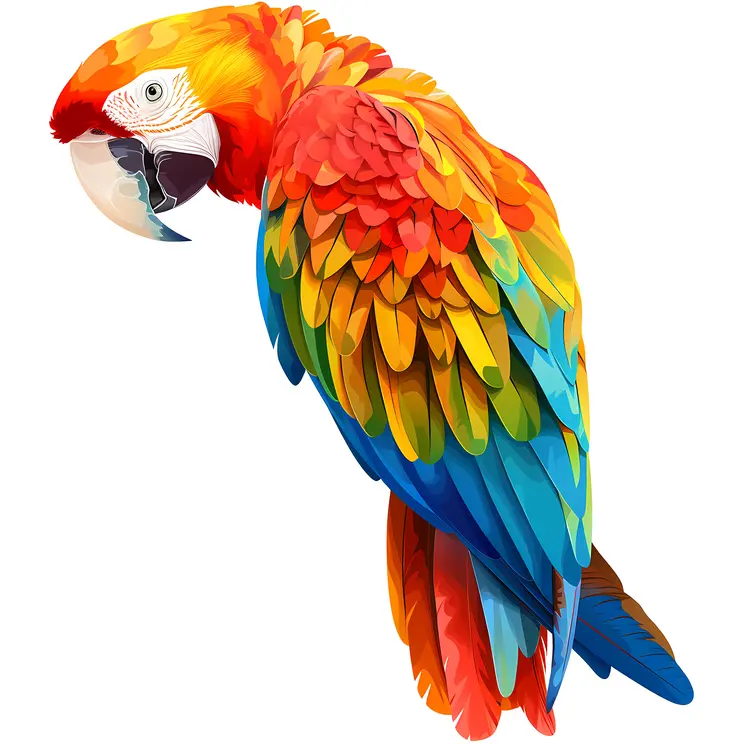 Colorful Parrot with Vibrant Feathers