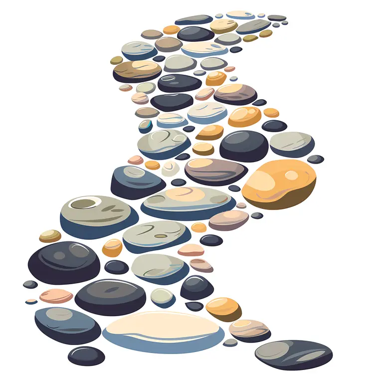 Colorful Stones Path