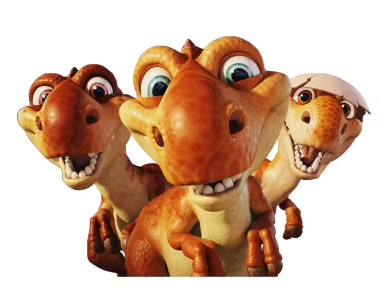Group of Cartoon Dinosaurs