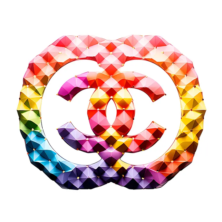 Colorful Geometric Chanel Logo