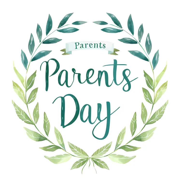 Parents Day Wreath with Green Leaves