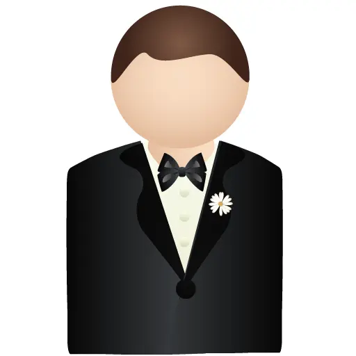 Groom Icon in Tuxedo