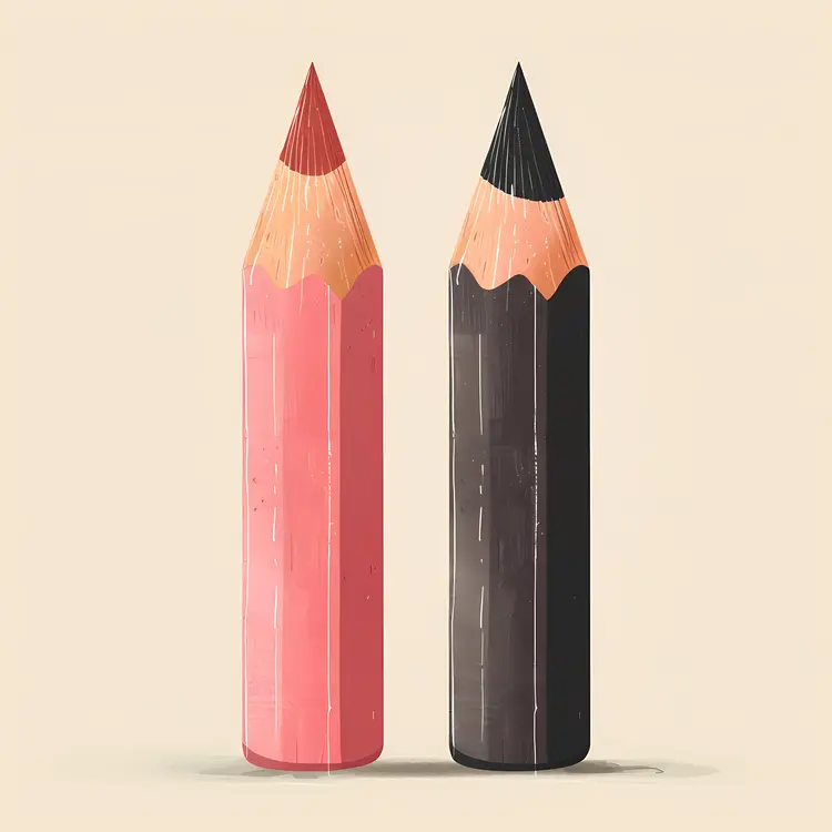 Red and Black Pencils