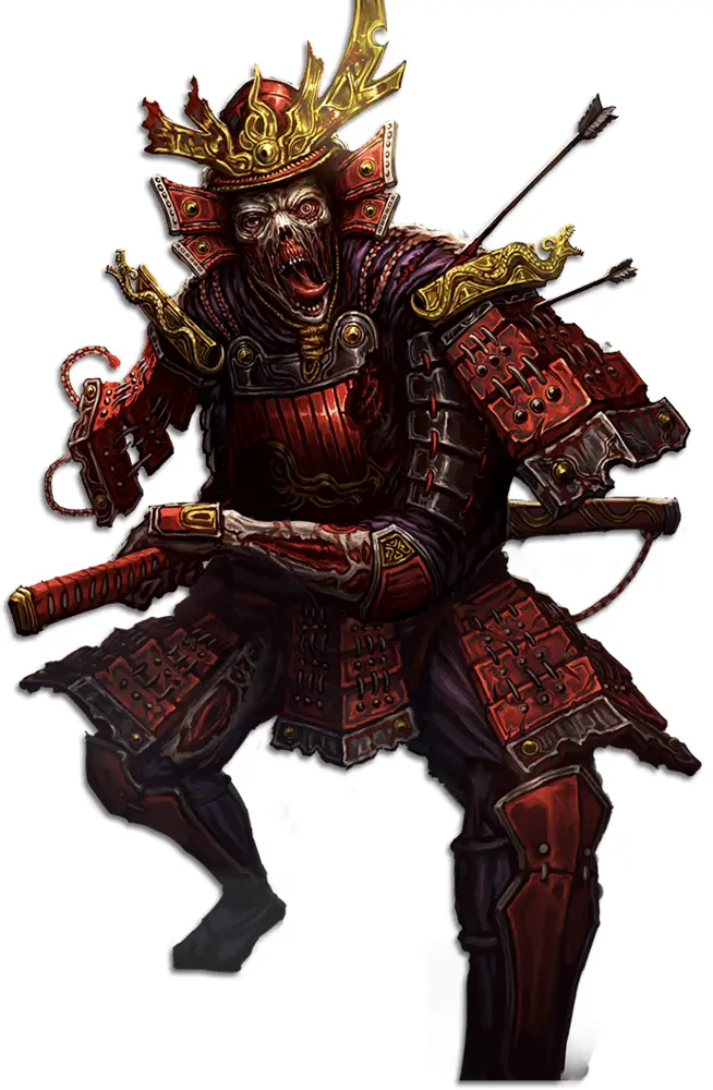 Samurai Warrior in Battle Stance
