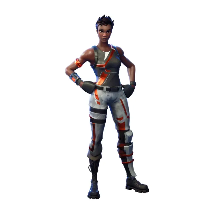 Female Character in White and Orange Outfit