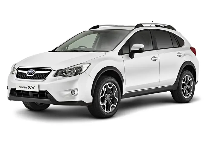 White Subaru XV SUV
