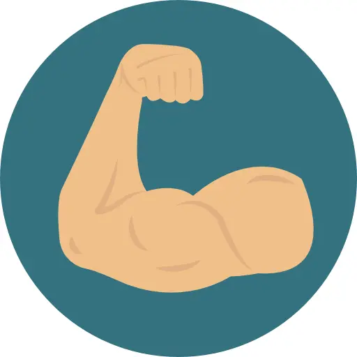 Cartoon Flexed Arm Icon