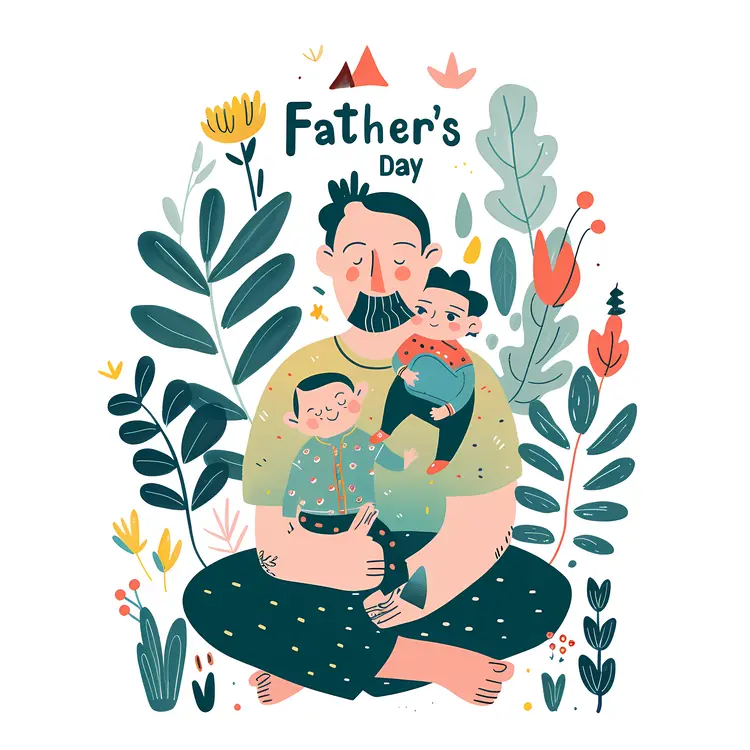 Father's Day Celebration with Father and Children