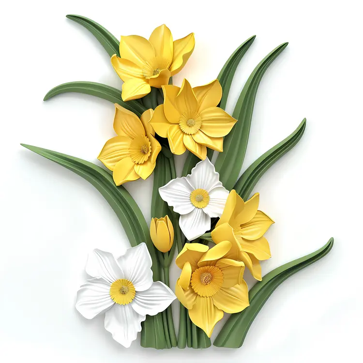 Yellow and White Daffodils