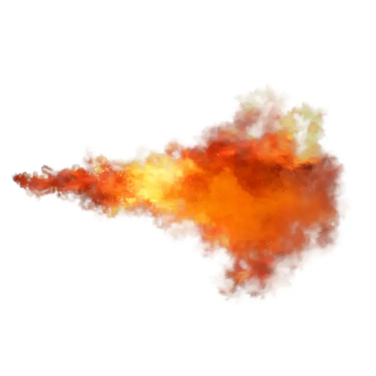 Horizontal Fire and Smoke Explosion