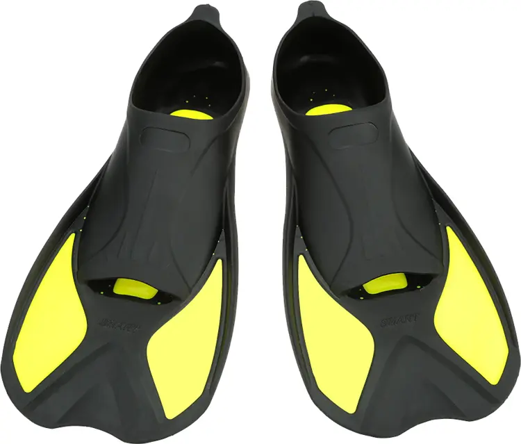 Yellow and Black Short Diving Fins for Snorkeling
