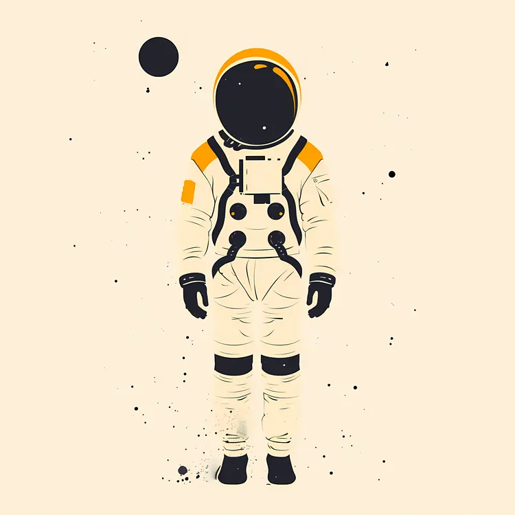 White Astronaut with Black Visor