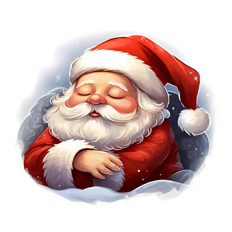 Sleeping Santa Claus on Christmas Night