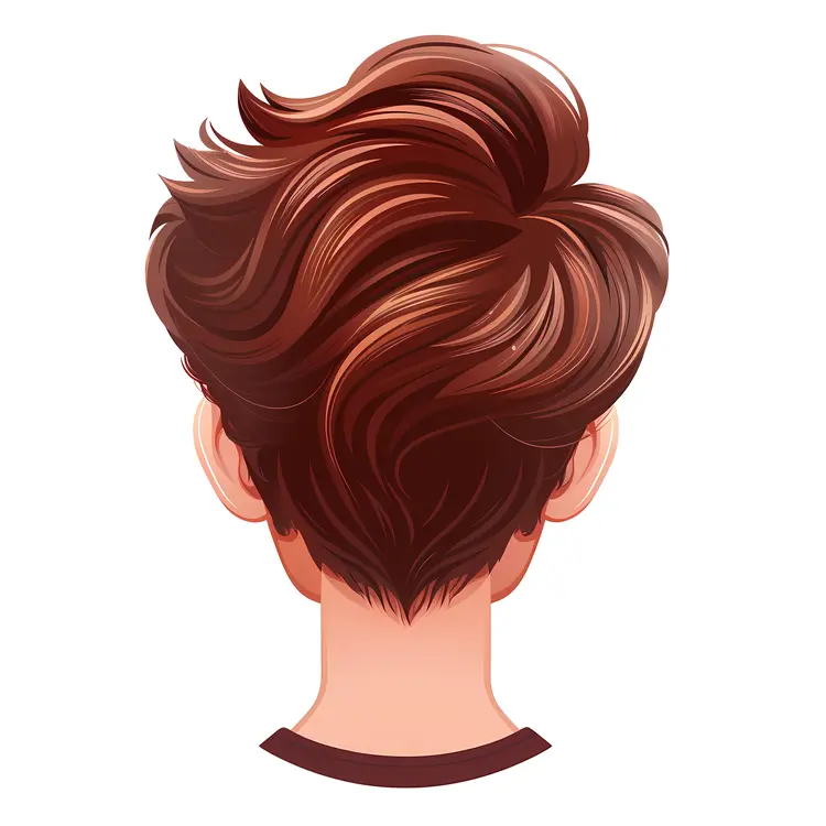 Brown Hair Back View