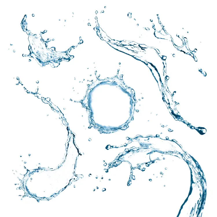 Blue Water Splashes