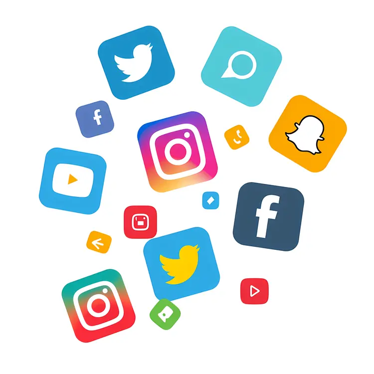 Vibrant Social Media Icons