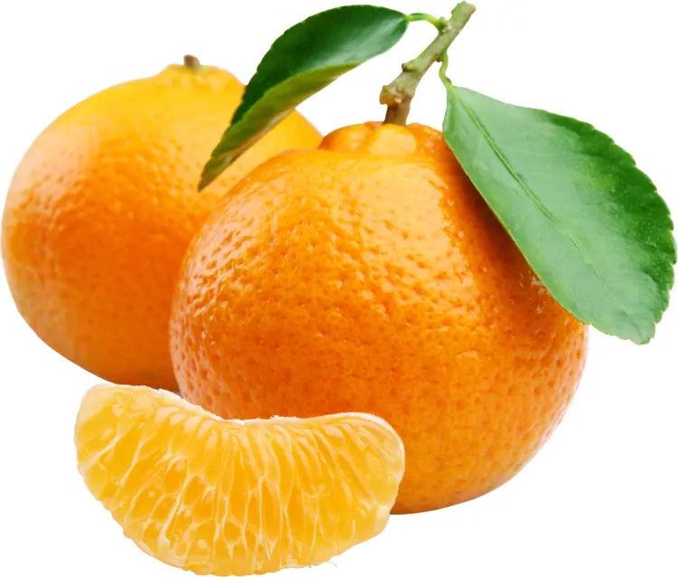 Fresh Orange with Leaves