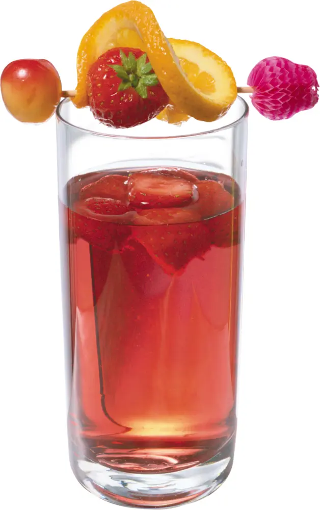 Refreshing Fruit Drink with Garnish