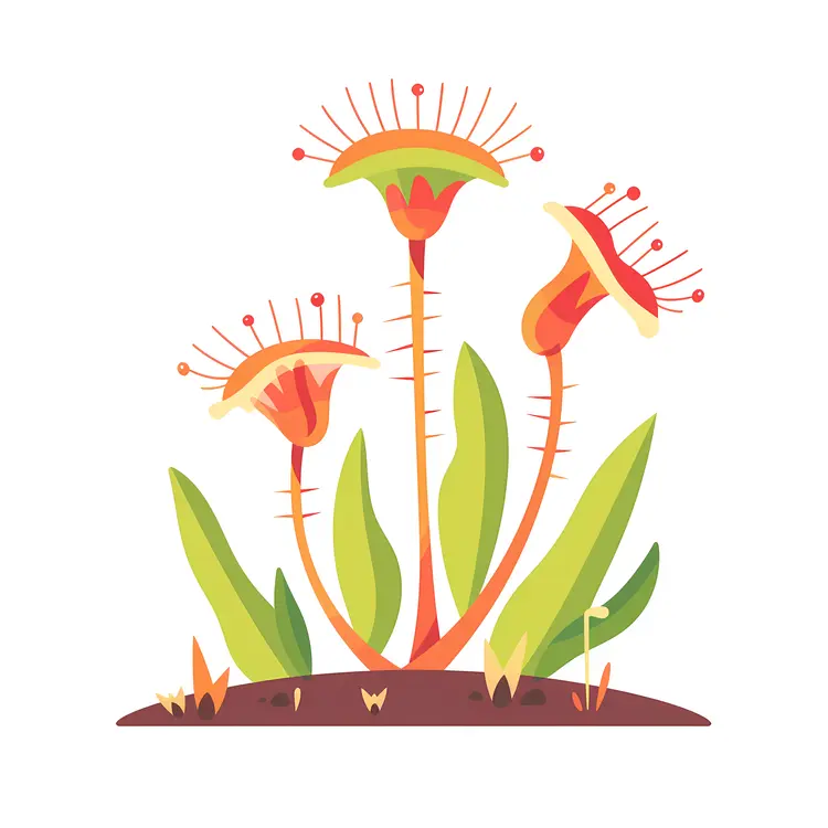 Cartoon Carnivorous Plants Illustration