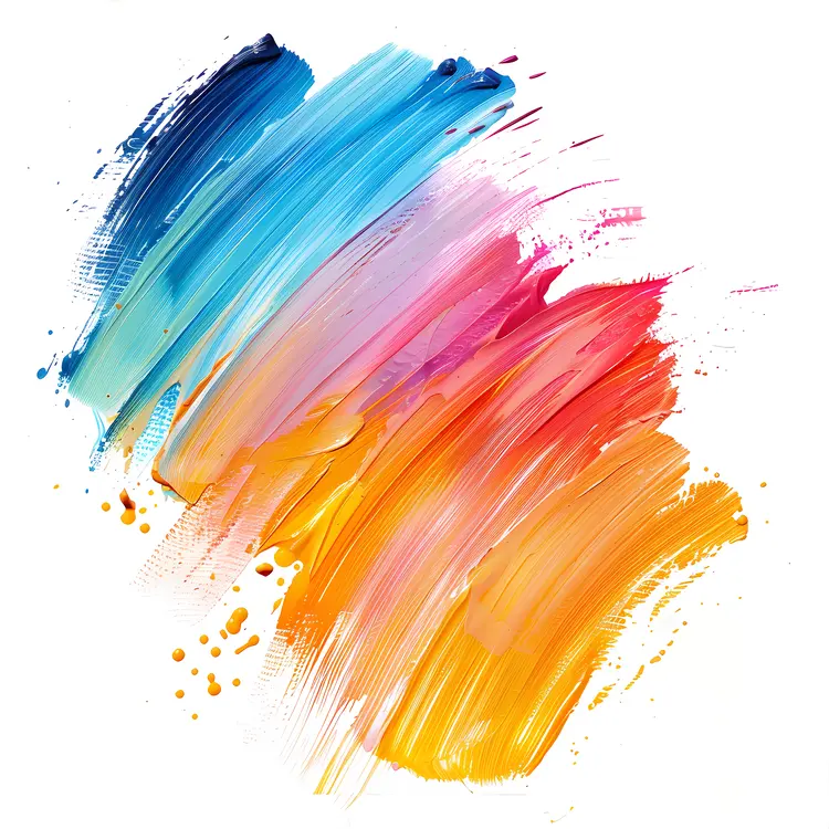 Colorful Dynamic Brush Strokes