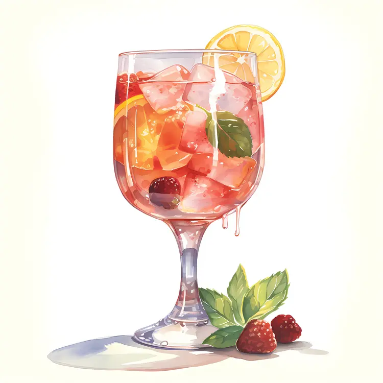 Refreshing Fruit Cocktail with Berries