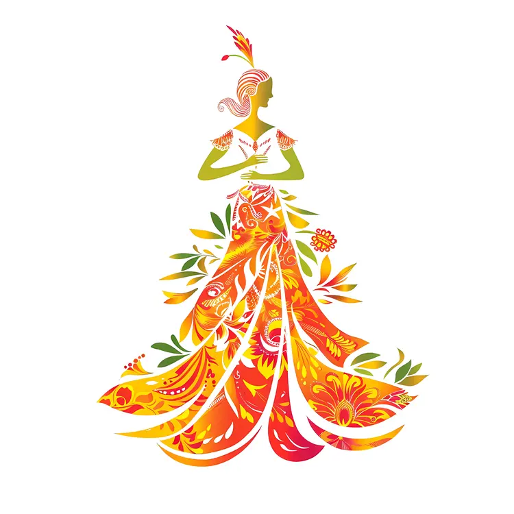 Elegant Woman in Floral Dress