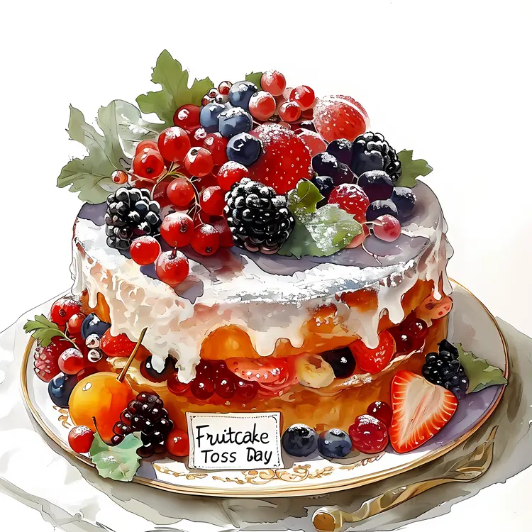 Fruitcake with Berries for Fruitcake Toss Day