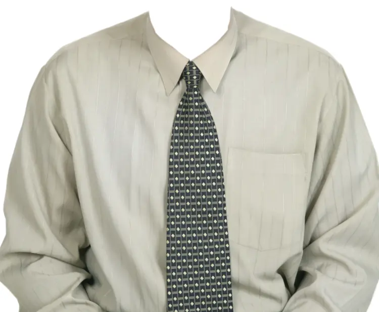 Beige Dress Shirt with Patterned Tie